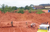 Illegal quarry near Belthangady school